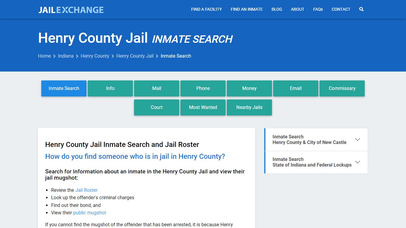 Inmate Search: Roster & Mugshots - Henry County Jail, IN